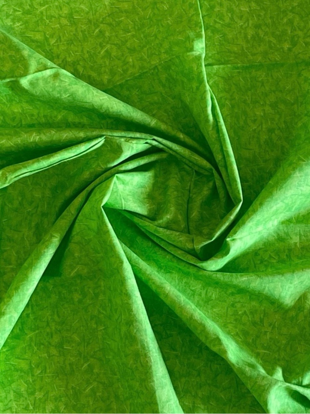 Vibrant Green Abstract Print Cotton Fabric